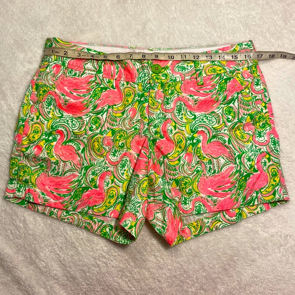 Lilly Pulitzer Flamingo Callahan Shorts Sz 8